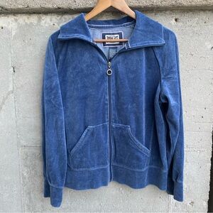 Everlast Velour Blue XL Zip Up Jacket
